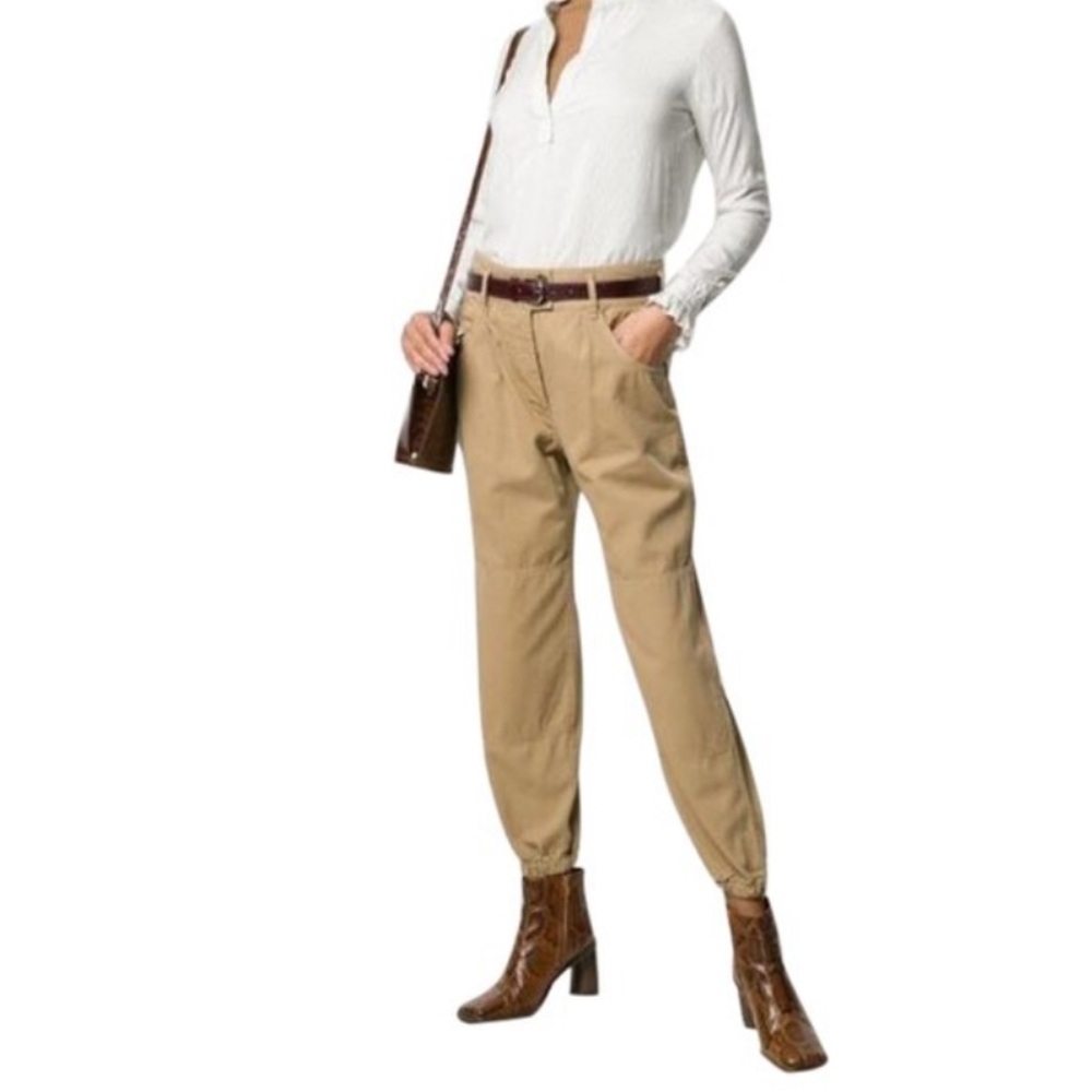NILI LOTAN Tan Neutrals Barley Trousers Pants